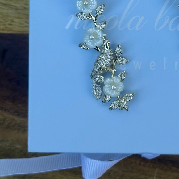 Nicola Bathie Love Bird Earrings New With Box - Picture 3 of 5